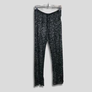 Forever 21 Sequin Cover Up Pants Silver Black S